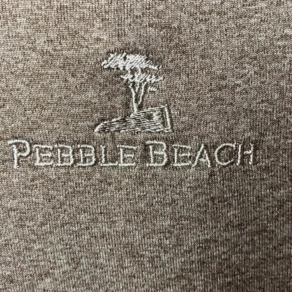 PEBBLE BEACH PERFORMANCE MENS SIZE LARGE POLO SHIRT BROWNISH COLOR - Picture 9 of 9